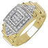 14K Yellow Gold Plated 0.21 Carat Genuine White Diamond .925 Sterling Silver Ring by Bids.com