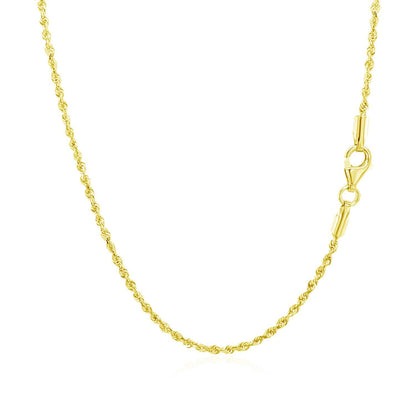 10k Yellow Gold Solid Diamond Cut Rope Chain 1.5mm by Bids.com