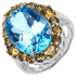 12.73 Carat Genuine Blue Topaz & Citrine .925 Sterling Silver Ring by Bids.com