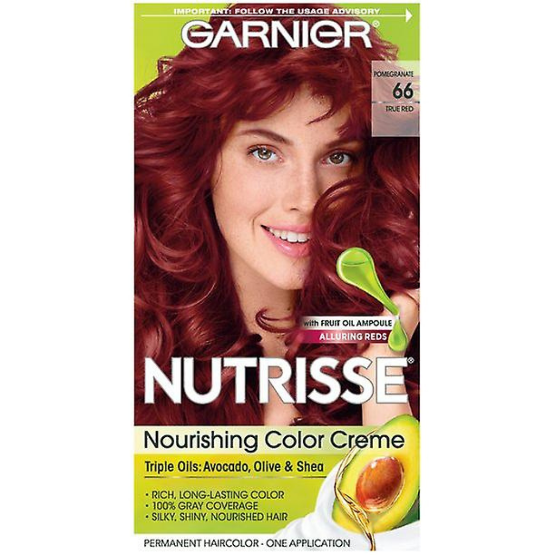 Garnier Nutrisse Ultra Crème 66 Pomegranate True Red (Kit) by Farmacias Savia
