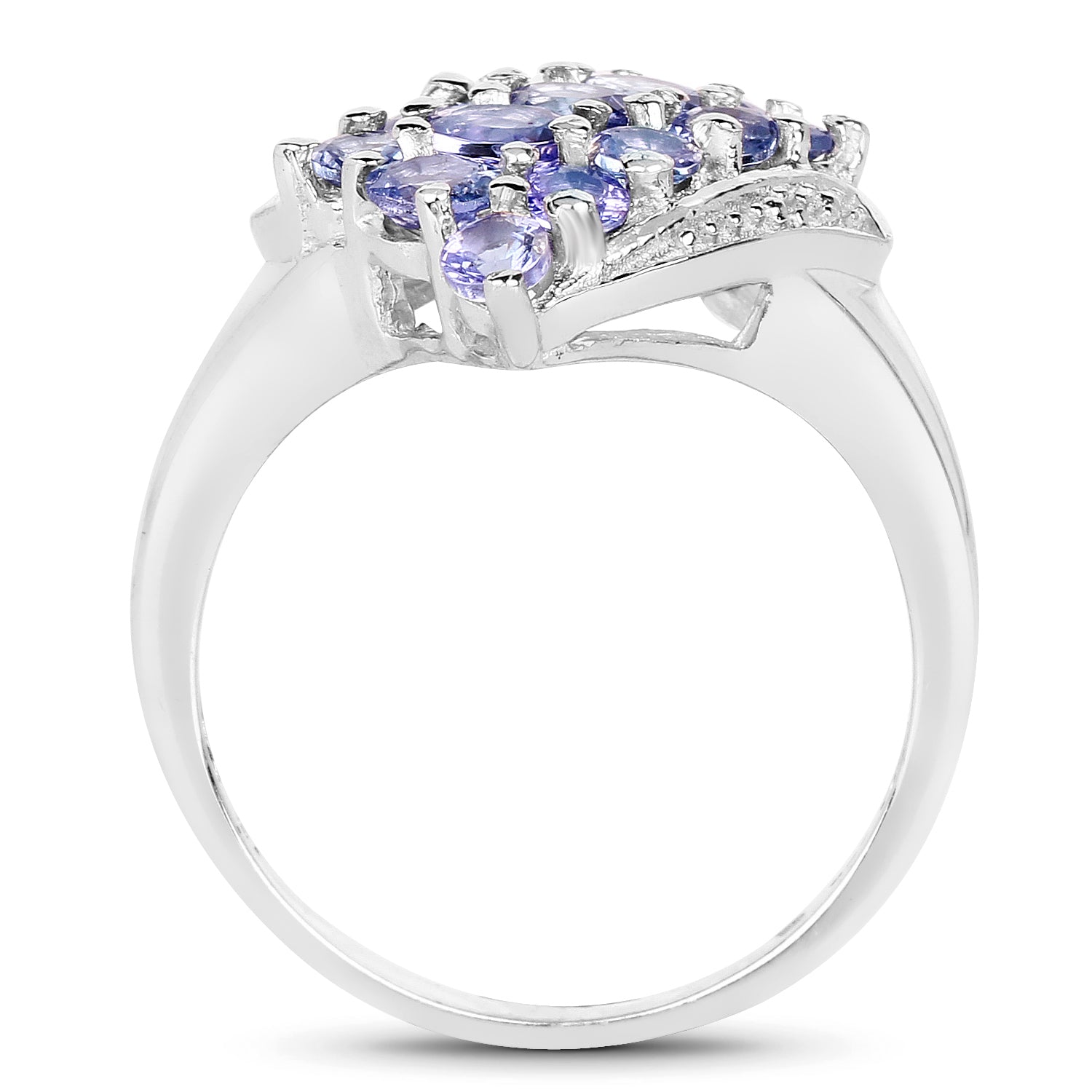 1.85 Carat Genuine Tanzanite .925 Sterling Silver Ring by Bids.com