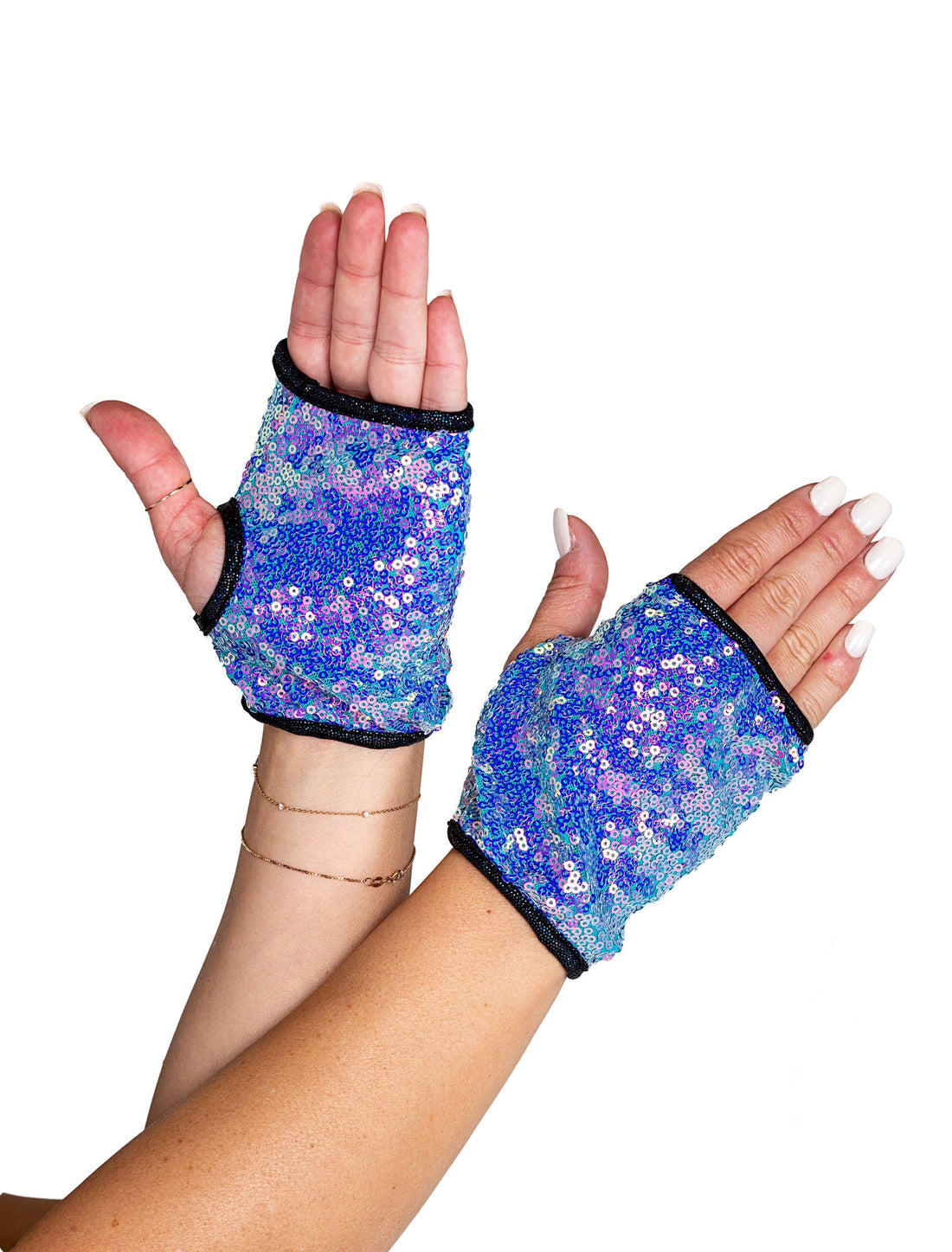 Open Finger Sequin Gloves - DestGlow