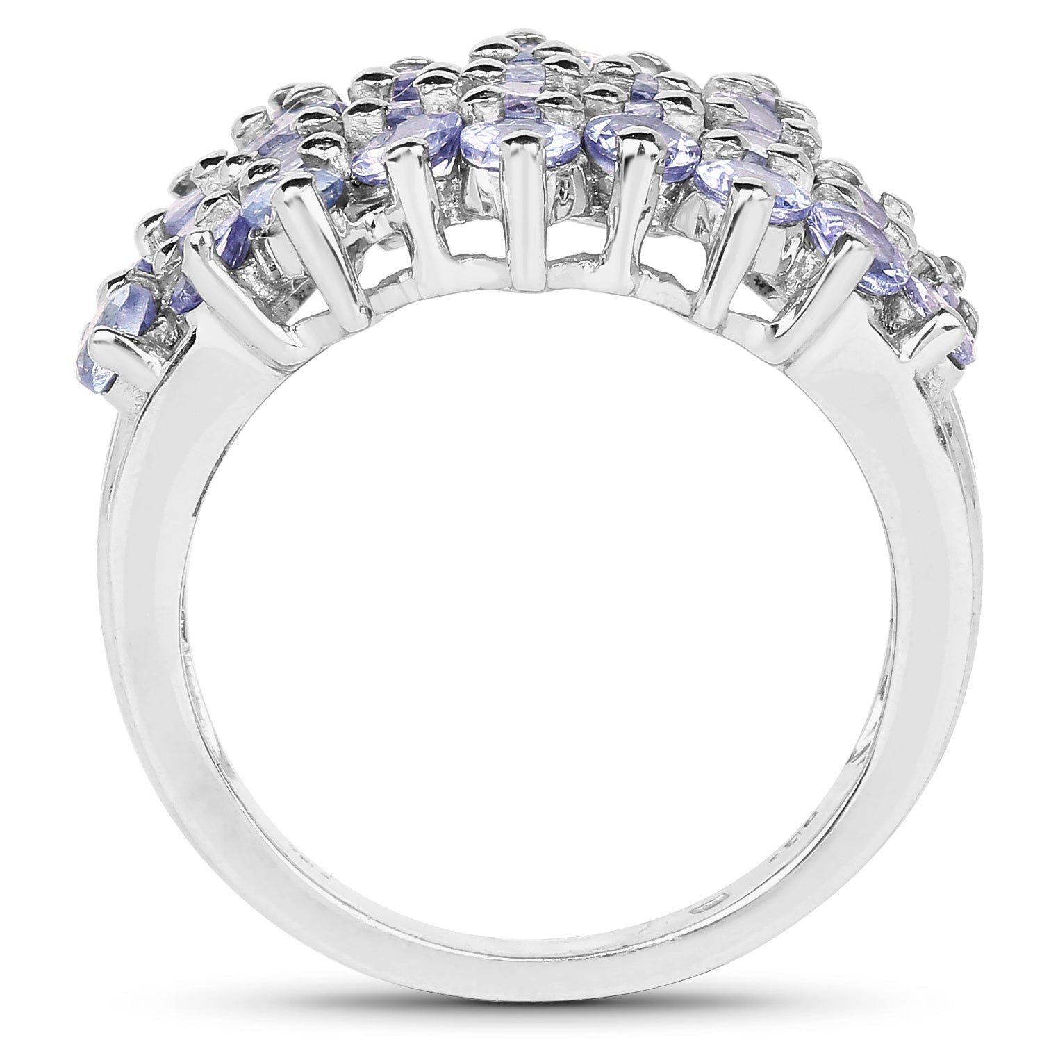 2.80 Carat Genuine Tanzanite .925 Sterling Silver Ring  DestGlow