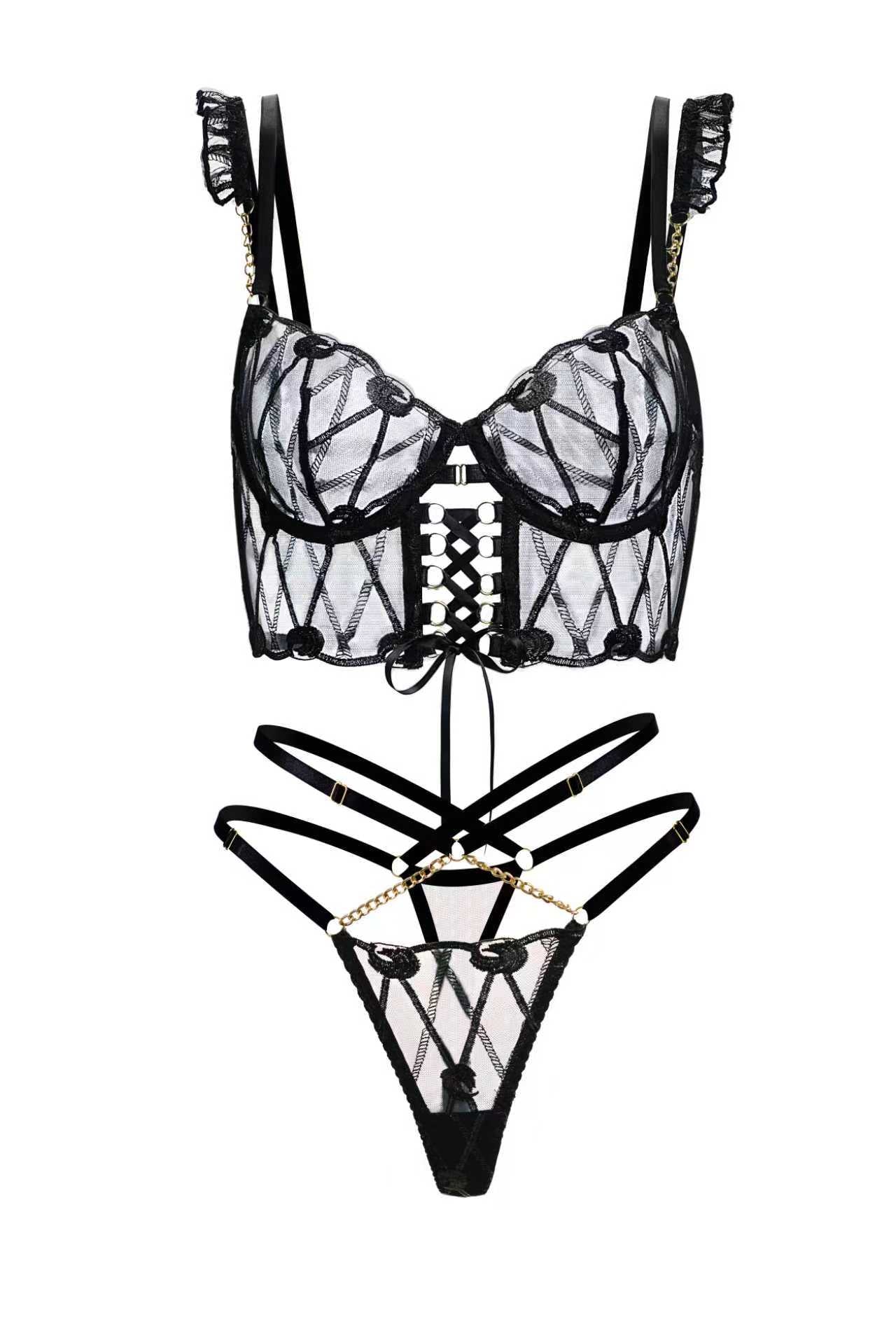 Adriana Noir Adjustable Set
