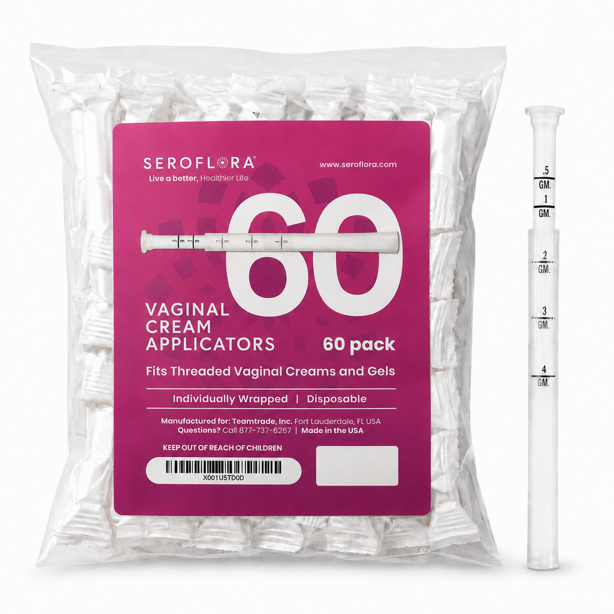 Disposable Vaginal Cream Applicators for Premarin, Estace &amp; many others (15 Pack) by Seroflora