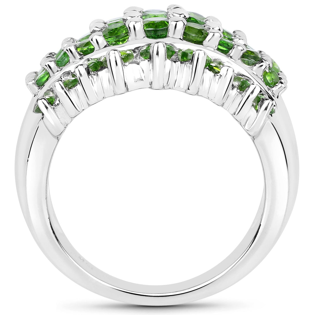 2.48 Carat Genuine Chrome Diopside .925 Sterling Silver Ring by Bids.com