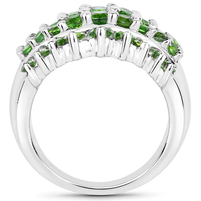 2.48 Carat Genuine Chrome Diopside .925 Sterling Silver Ring by Bids.com