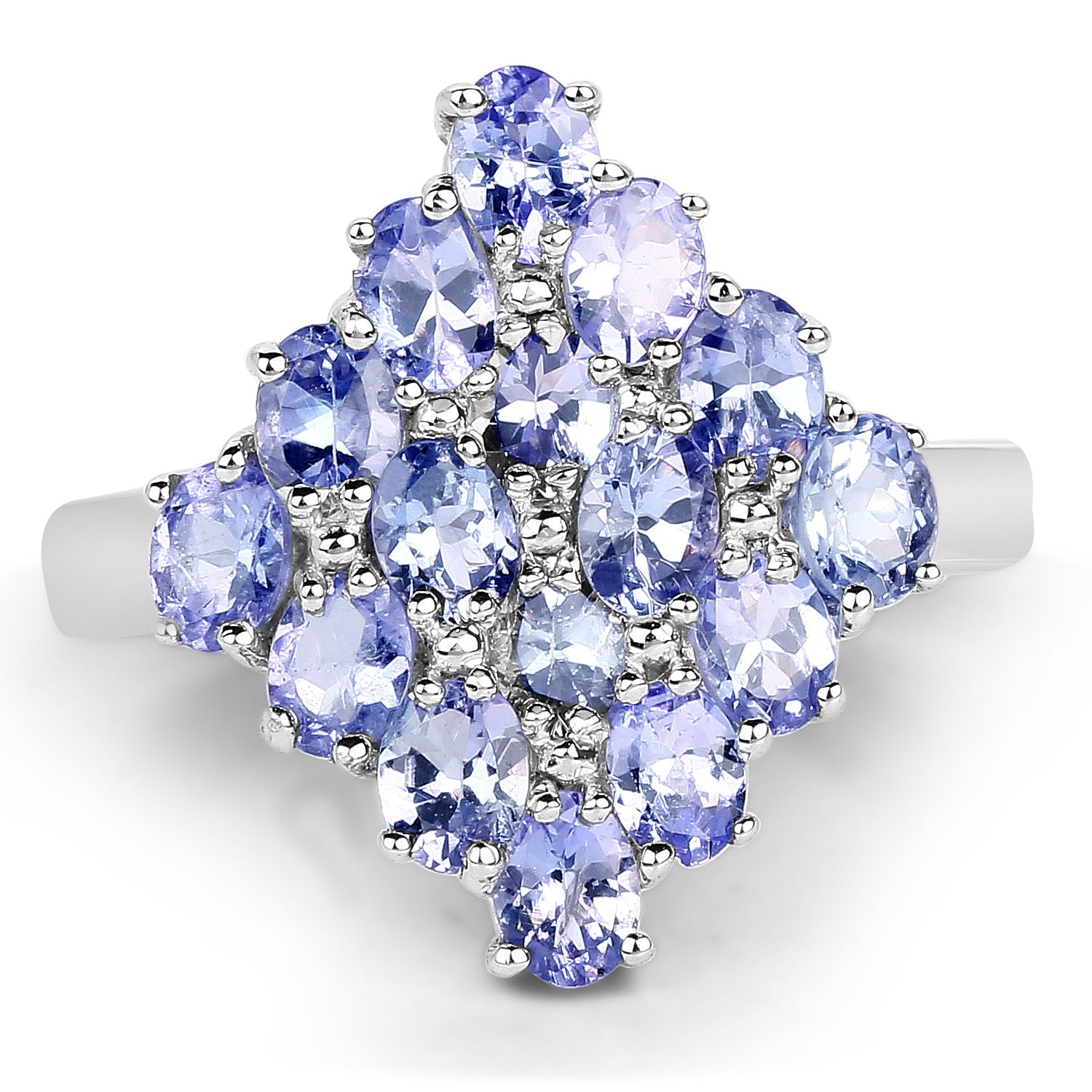 2.72 Carat Genuine Tanzanite .925 Sterling Silver Ring by Bids.com