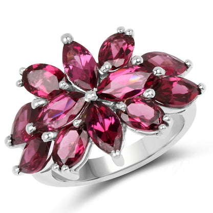 7.80 Carat Genuine Rhodolite .925 Sterling Silver Ring by Bids.com