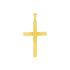 14k Yellow Gold Polished Cross Pendant  DestGlow