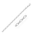 4.6mm 14k White Gold Oval Rolo Bracelet  DestGlow