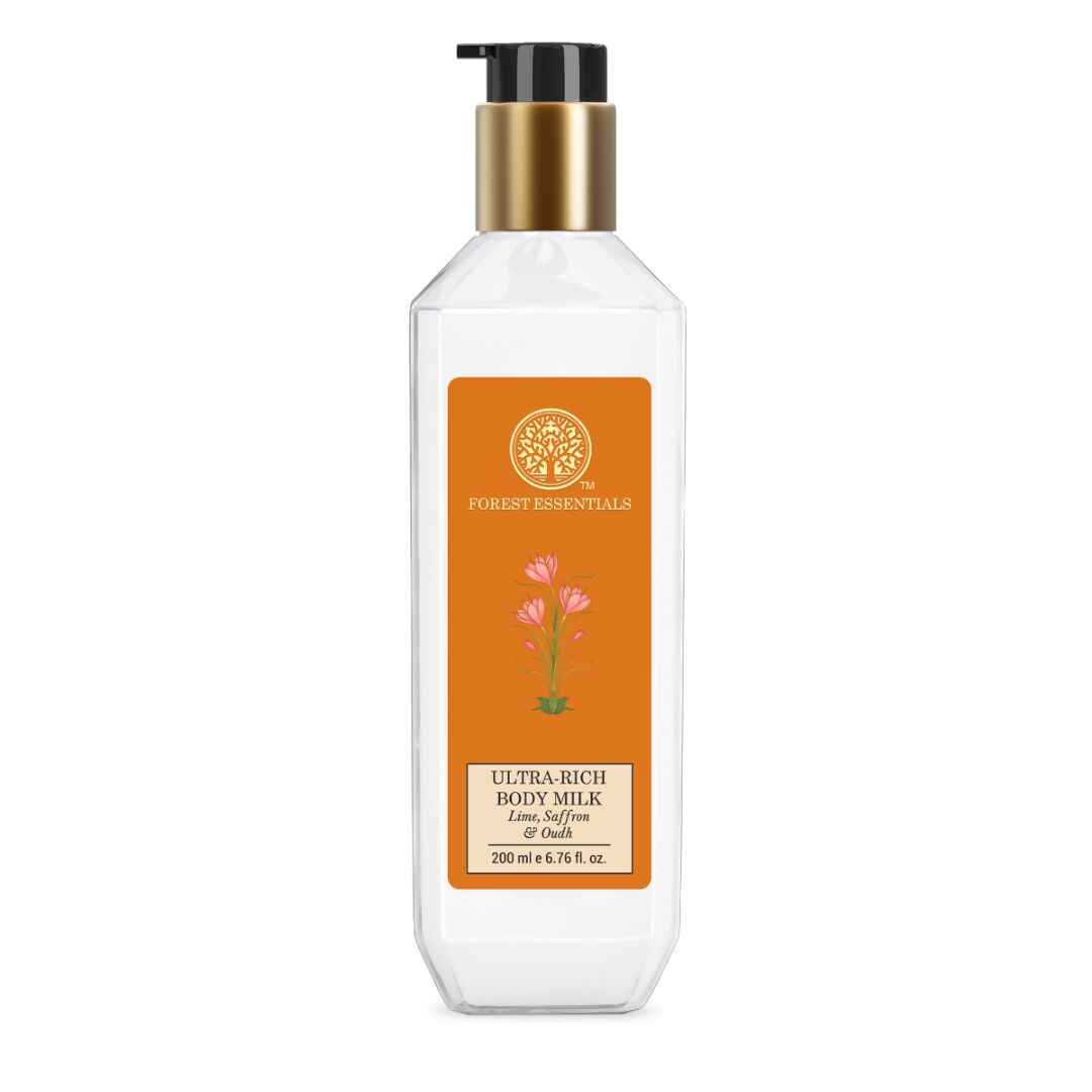 Forest Essentials Ultra-Rich Body Milk Lime Saffron &amp; Oudh
