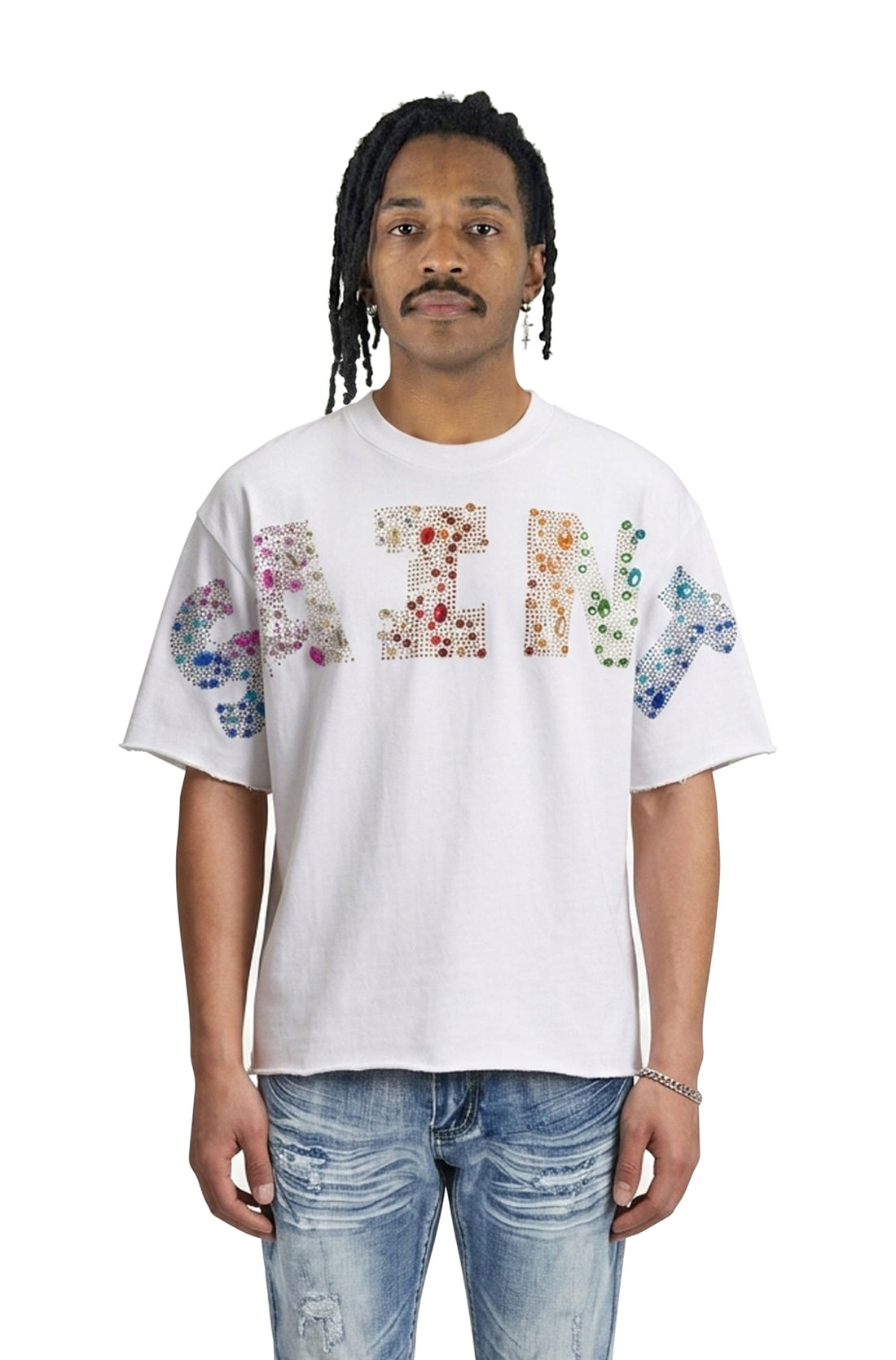 Rebel Denim Saint Tee - White by Denim Exchange