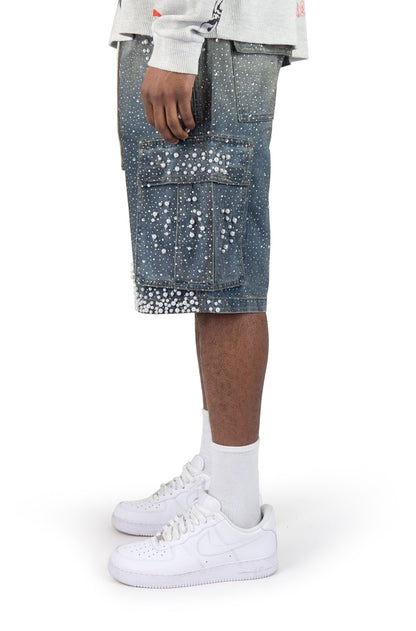 Rebel Denim Frosty Denim Jorts - Black Sand by Denim Exchange