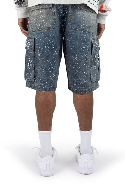 Rebel Denim Frosty Denim Jorts - Black Sand by Denim Exchange