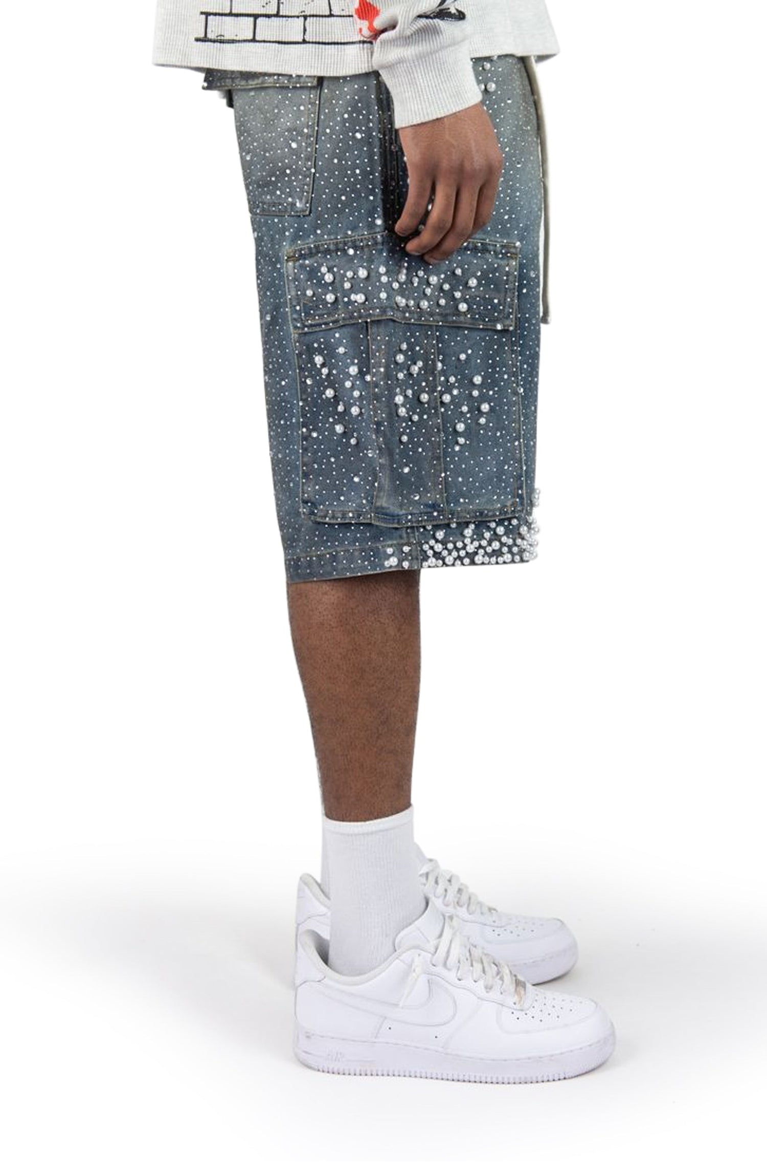 Rebel Denim Frosty Denim Jorts - Black Sand by Denim Exchange