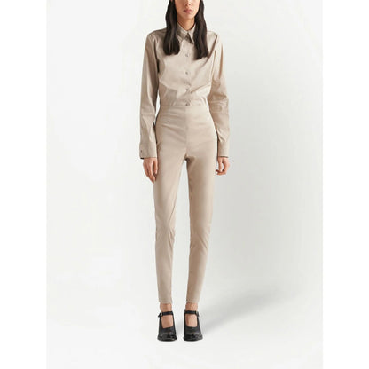 Prada Neutrals Trousers - Slim-Fit Trousers Women by Luosophy