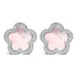 14K White Gold Mother of Pearl and 1/5 Cttw Diamond Halo Star Stud Earrings by Bids.com