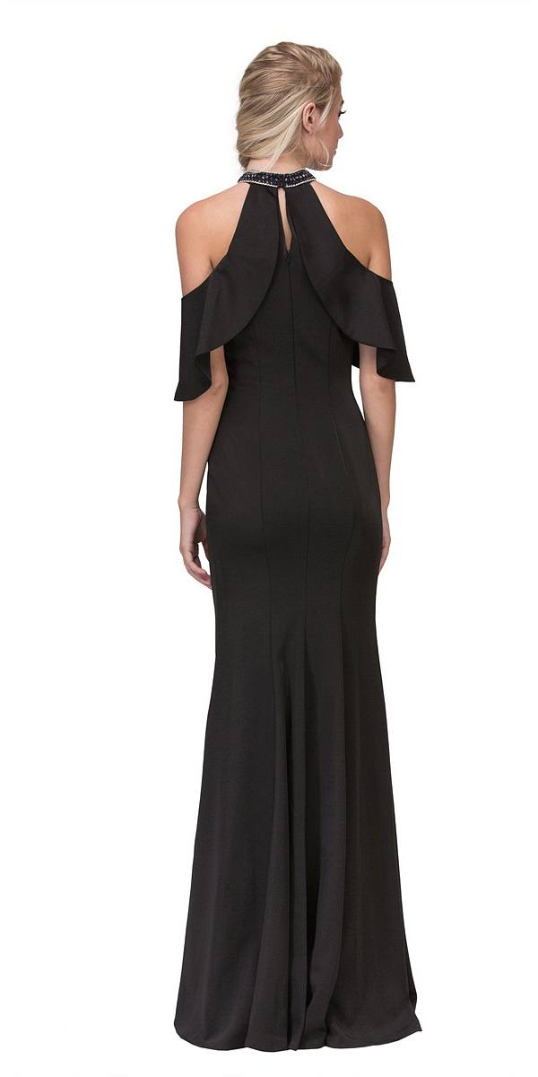 CLEARANCE - Eureka 6110 Cold Shoulder High Neckline Mermaid Gown (Size XS) by DiscountDressShop
