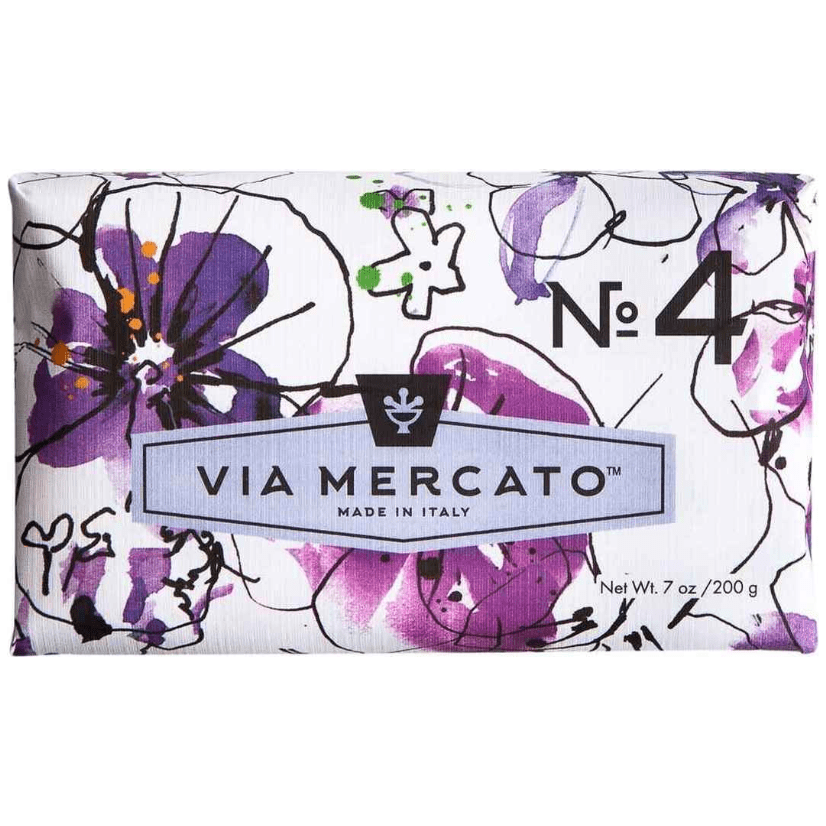 Via Mercato Nro. 4 Soap (Violets, Magnolia &amp; Amber) 7oz by Pasteur Pharmacy