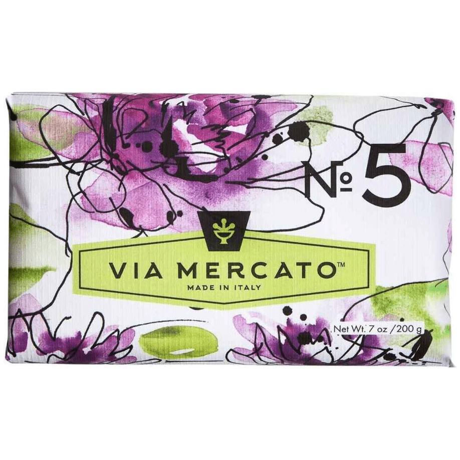 Via Mercato Nro. 5 Soap (Waterlily &amp; Sandalwood) 7oz by Pasteur Pharmacy