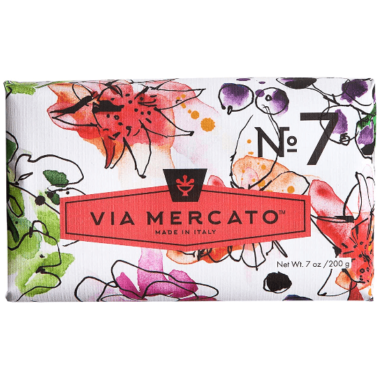 Via Mercato Nro. 7 Soap (Peach, Fig Blossom &amp; Rose) 7oz by Pasteur Pharmacy