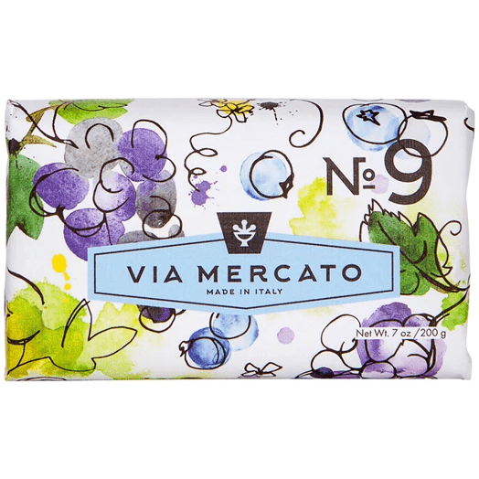 Via Mercato Nro. 9 Soap (Grape, Black Currant &amp; Musk) 7oz by Pasteur Pharmacy