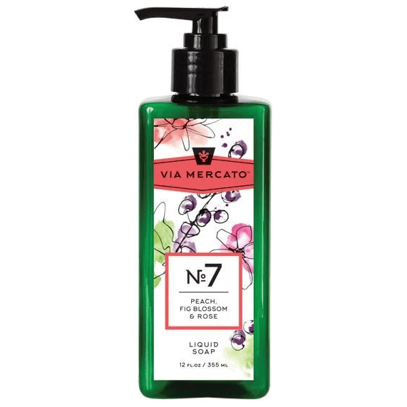 Via Mercato Nro. 7 Liquid Soap (Peach, Fig Blossom &amp; Rose) 12oz by Pasteur Pharmacy