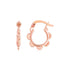 14k Rose Gold Scalloped Hoop Earrings by Bids.com