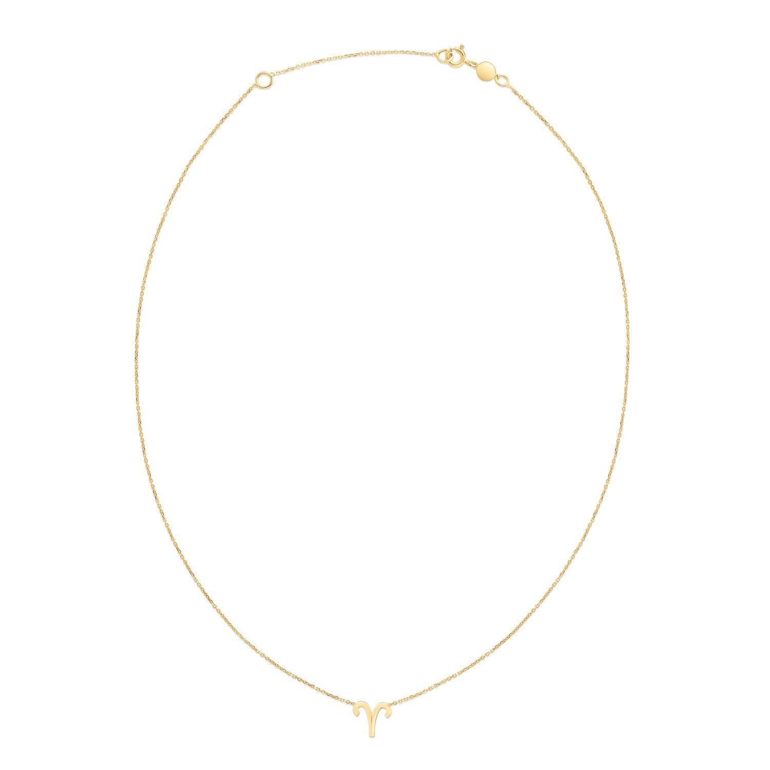 14K Yellow Gold Aries Necklace  DestGlow