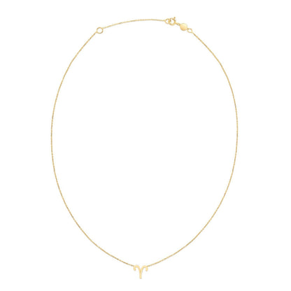 14K Yellow Gold Aries Necklace  DestGlow