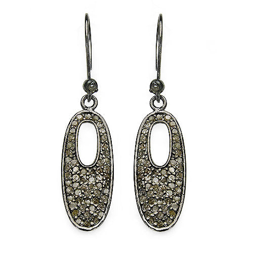 1.20 Carat Genuine Diamond .925 Sterling Silver Earrings by Bids.com