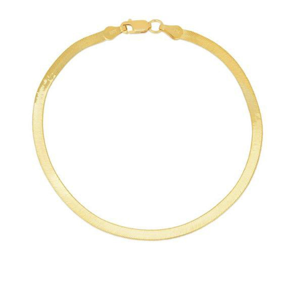 14k Yellow Gold Super Flex Herringbone Bracelet (1.50 mm)  DestGlow