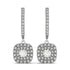 14k White Gold Double Halo Cushion Outer Shaped Diamond Earrings (3/4 cttw) by Bids.com