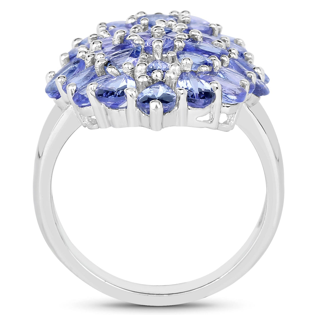 4.62 Carat Genuine Tanzanite .925 Sterling Silver Ring by Bids.com