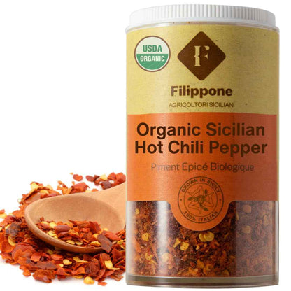 Filippone, Organic Chili Flakes, Italian Pepperoncino 0.70oz (20g)
