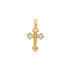 14k Tri Color Gold Cross Pendant by Bids.com