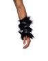 Pair of Black Faux Fur Cuffs by Rave Fix