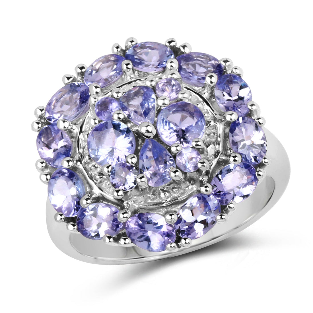 2.92 Carat Genuine Tanzanite .925 Sterling Silver Ring by Bids.com