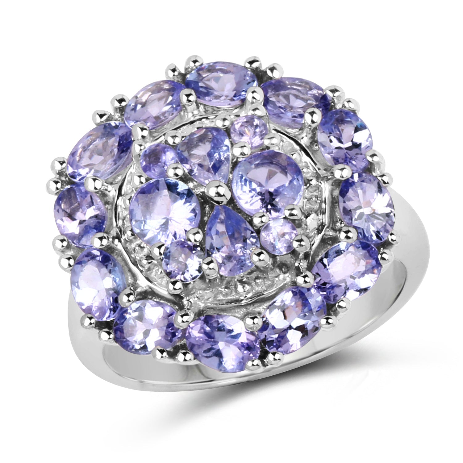 2.92 Carat Genuine Tanzanite .925 Sterling Silver Ring by Bids.com