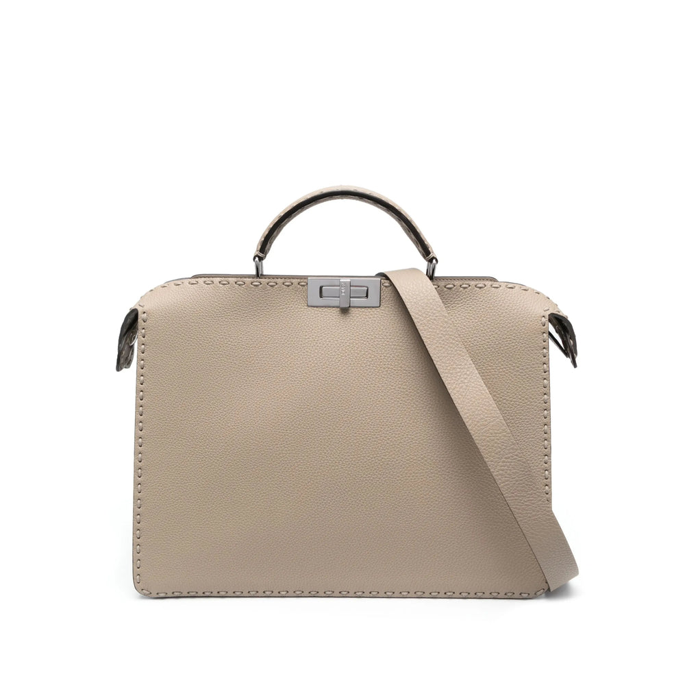 Fendi Neutrals Tote Bags Men by Luosophy