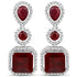 11.34 Carat Dyed Ruby .925 Sterling Silver Earrings  DestGlow