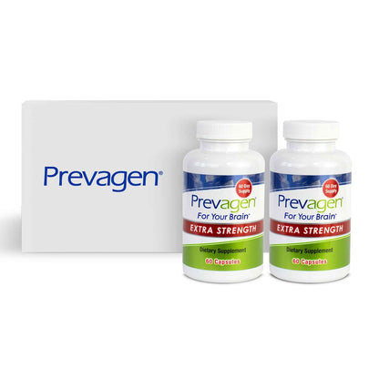 Prevagen Extra Strength 20mg, 60 Capsules with Apoaequorin &amp; Vitamin D with Attractive and Stackable Prevagen Storage Box