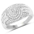 1.15 Carat Genuine White Diamond .925 Sterling Silver Ring by Bids.com
