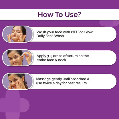 The Derma Co 10% Cica-Glow Face Serum for Glowing Skin