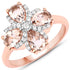 1.67 Carat Genuine Morganite and White Topaz .925 Sterling Silver Ring by Bids.com