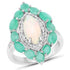 3.61 Carat Genuine Multi Stones .925 Sterling Silver Ring by Bids.com