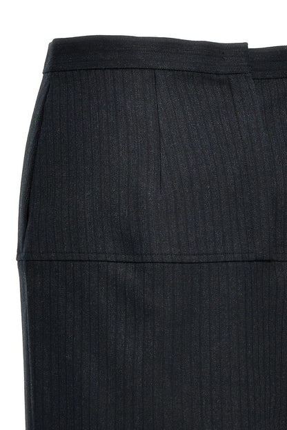 Fendi Women Pinstriped Wool Skirt by Luosophy