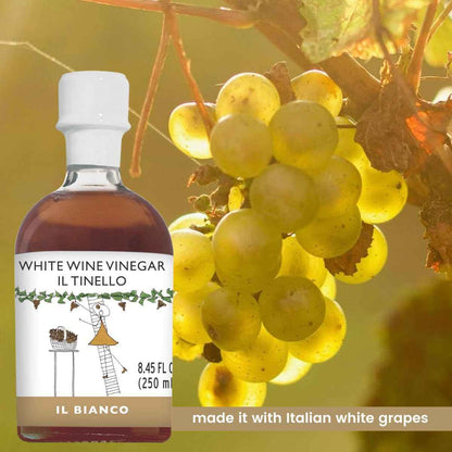 IL TINELLO, White Wine Vinegar Aceto di Vino Bianco, (8.45 fl oz) 250ml