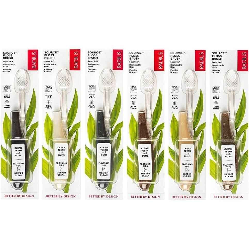 Radius Source Brush Medium Replaceable Head Toothbrush (Assorted Colors)